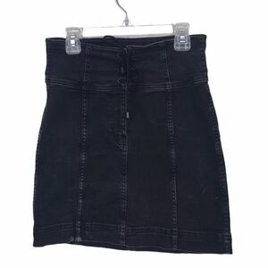 Free People Black Modern Femme Corset Mini Skirt
